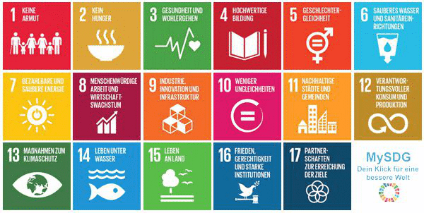 Wähle Dein nachhaltiges Entwicklungsziel der Agenda 2013 aus.